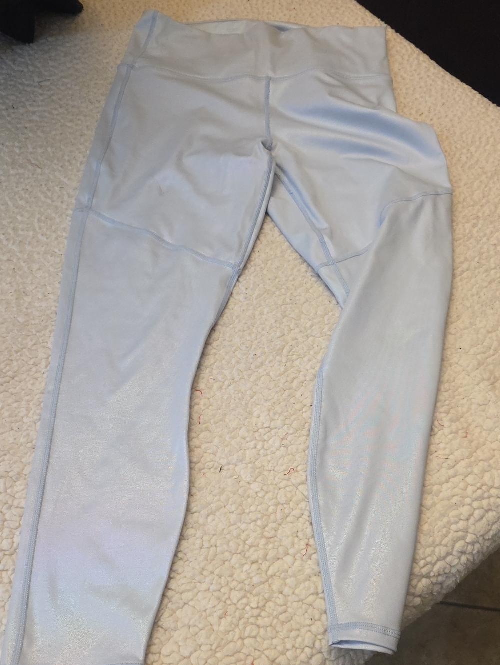 Fabletics Light Blue High-Rise Leggings Capri Length